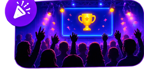 Público participando en una trivia durante un evento en vivo